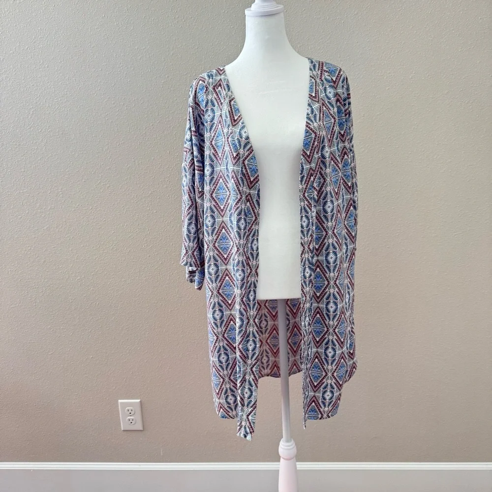 Geometric Patterned Kimono Robe - Picture 5 of 8